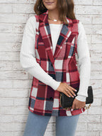 Juniper Plaid Long Vest, styled outfit