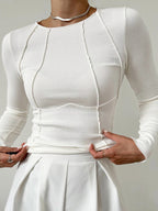 Lisette Figure-Flattering Long-Sleeve Top, detail view