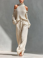 Magnolia Two-Piece Set Cold-Shoulder Wide-Leg