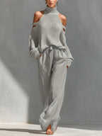 Magnolia Two-Piece Set Cold-Shoulder Wide-Leg