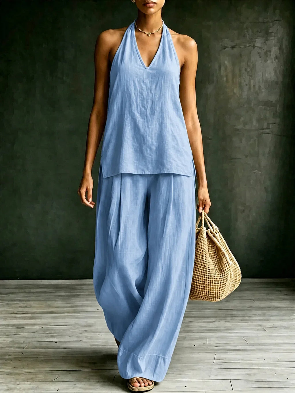 Marceline relaxed wide-leg jumpsuit, view 1
