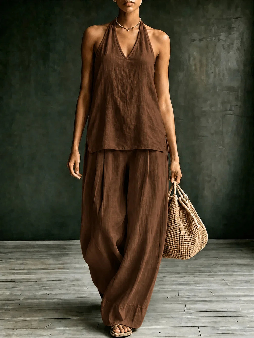 Marceline relaxed wide-leg jumpsuit, view 3