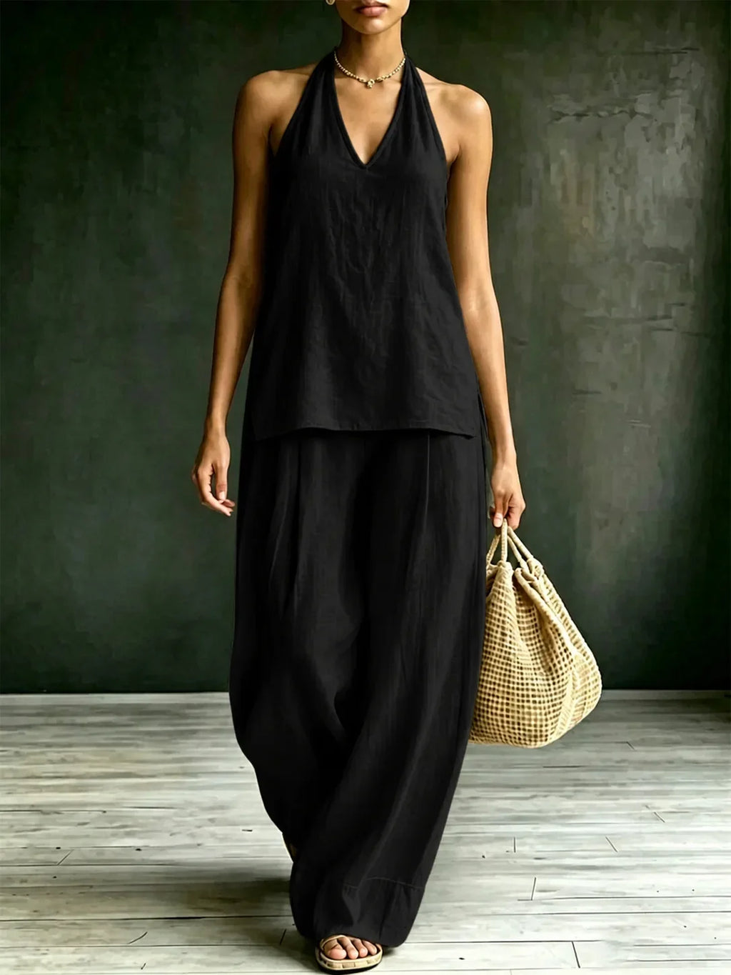 Marceline relaxed wide-leg jumpsuit, view 4