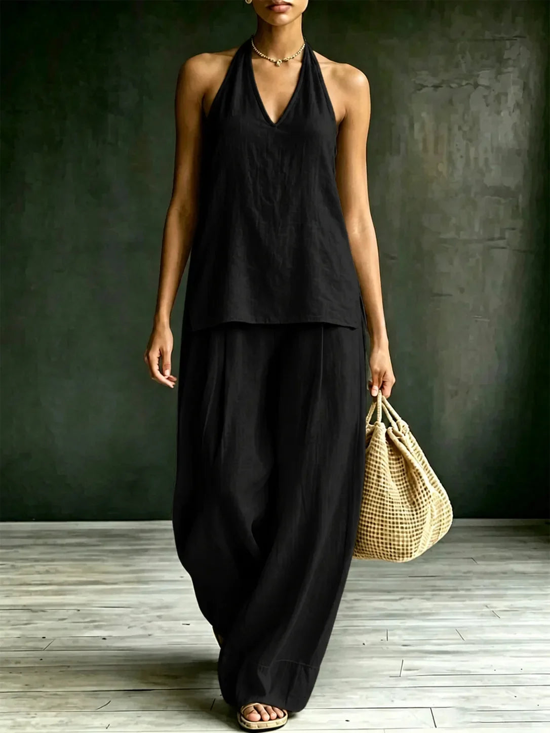 Marceline relaxed wide-leg jumpsuit, view 4