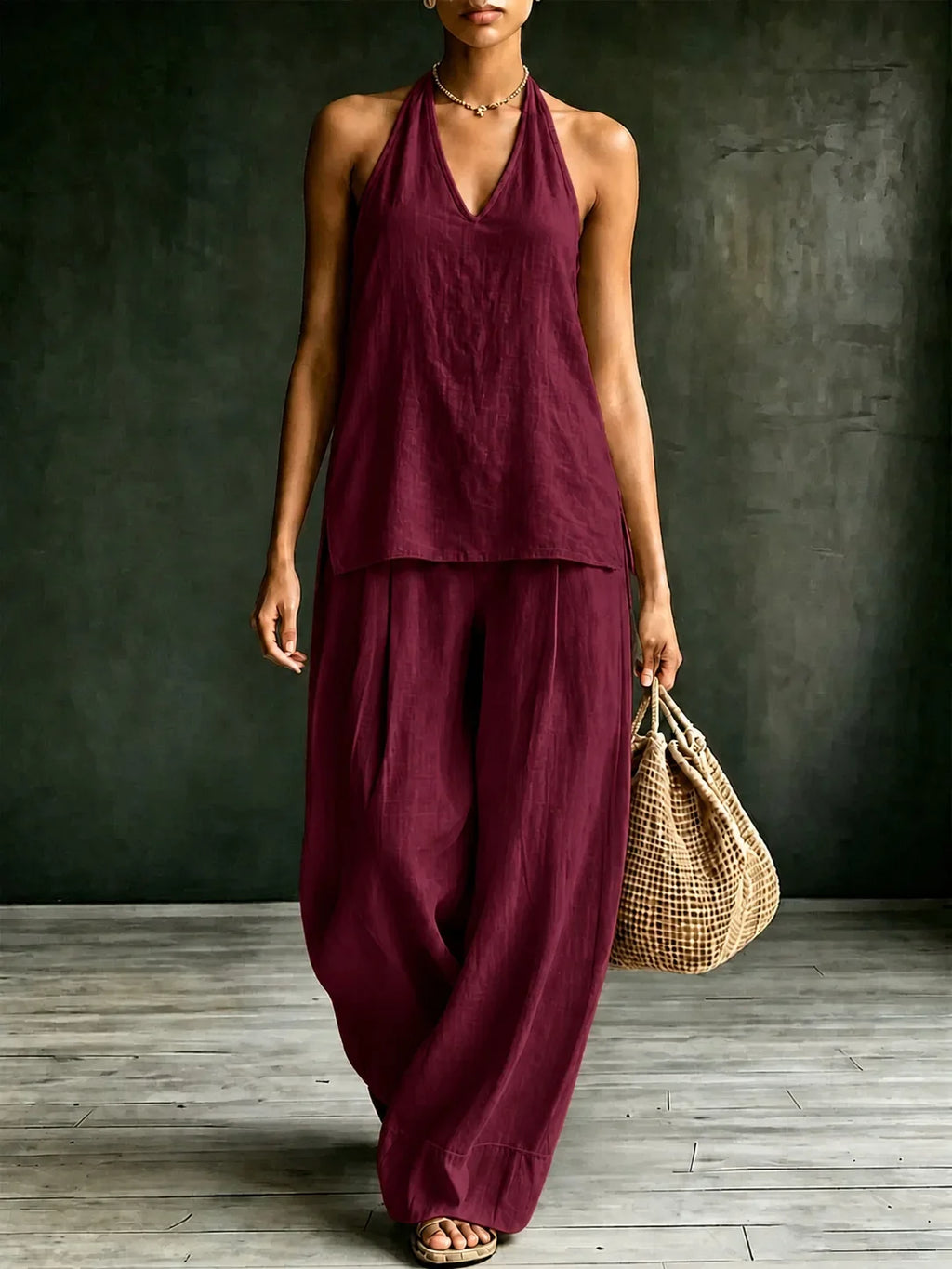 Marceline relaxed wide-leg jumpsuit, view 5