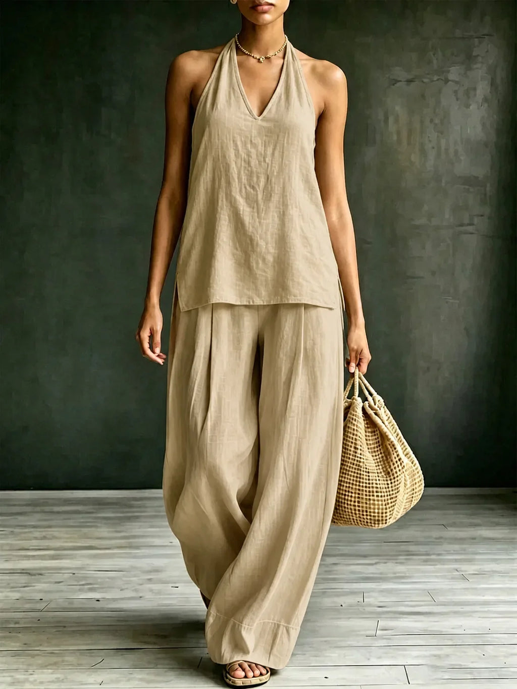 Marceline relaxed wide-leg jumpsuit, view 6