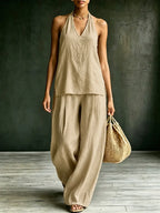 Marceline relaxed wide-leg jumpsuit, view 6