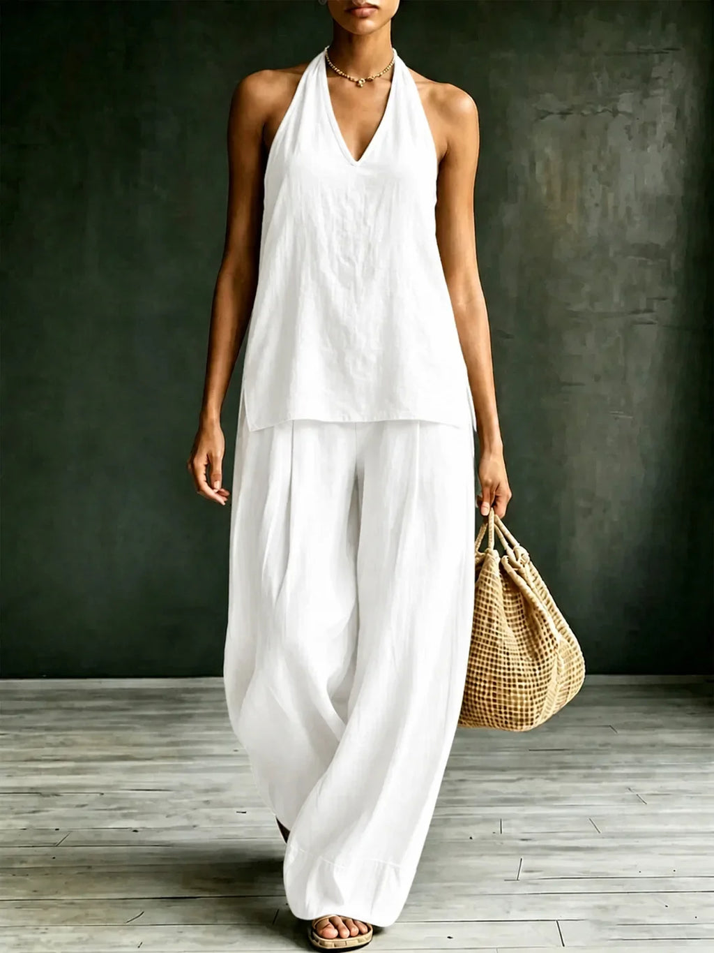 Marceline relaxed wide-leg jumpsuit, view 7