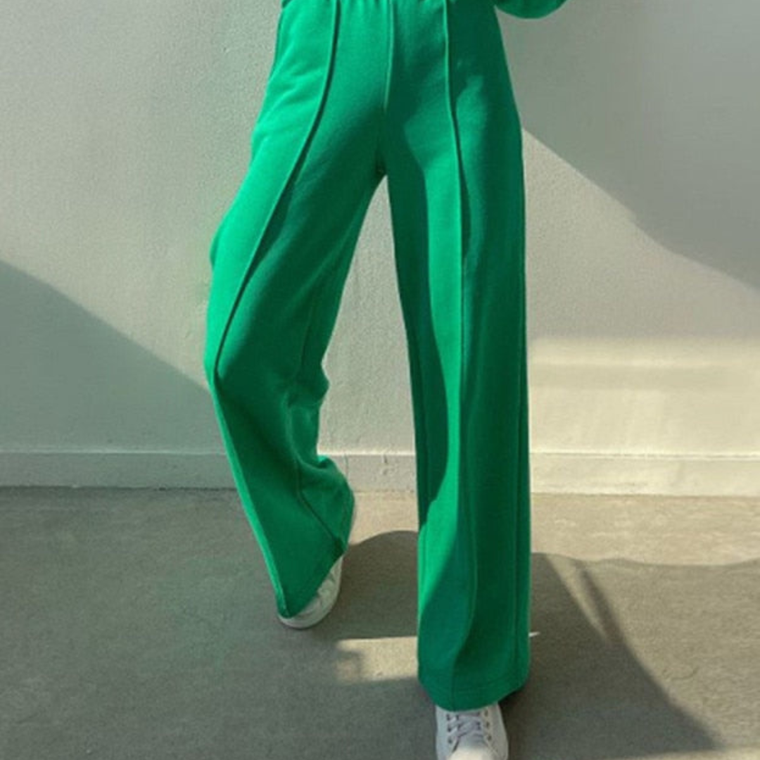 Marceline Relaxed Wide-Leg Two-Piece Set, back view