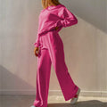 Marceline Relaxed Wide-Leg Two-Piece Set, Pink