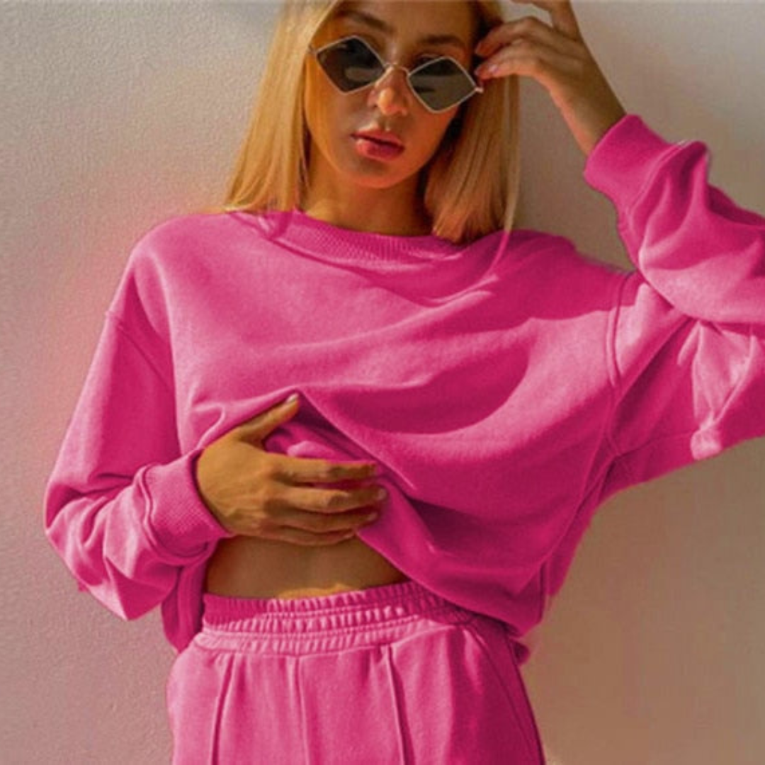 Marceline Relaxed Wide-Leg Two-Piece Set, styled view