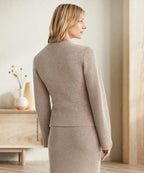 Marguerite Wool-Blend Button Vest, side view