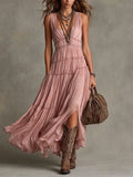 Marisabel tiered V-neck boho maxi dress, view 1