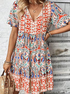 Marisela boho floral mini dress, view 3