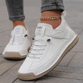 Front view of White Mia Supportive Lightweight Cushioned Sneakers by BELLA HUDSON