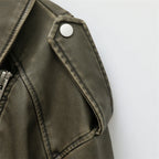 Nadine Short Cropped Biker Jacket, styled view