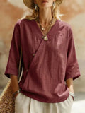 Odalys oversized V-neck blouse, view 1