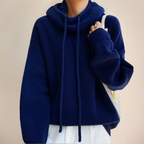 Odessa Oversized Drawstring Hoodie, Blue