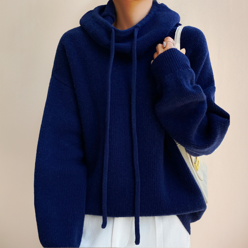 Odessa Oversized Drawstring Hoodie, Blue