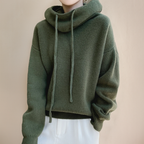 Odessa Oversized Drawstring Hoodie, detail view