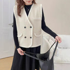 Odette Double-Breasted Structured Vest, back view
