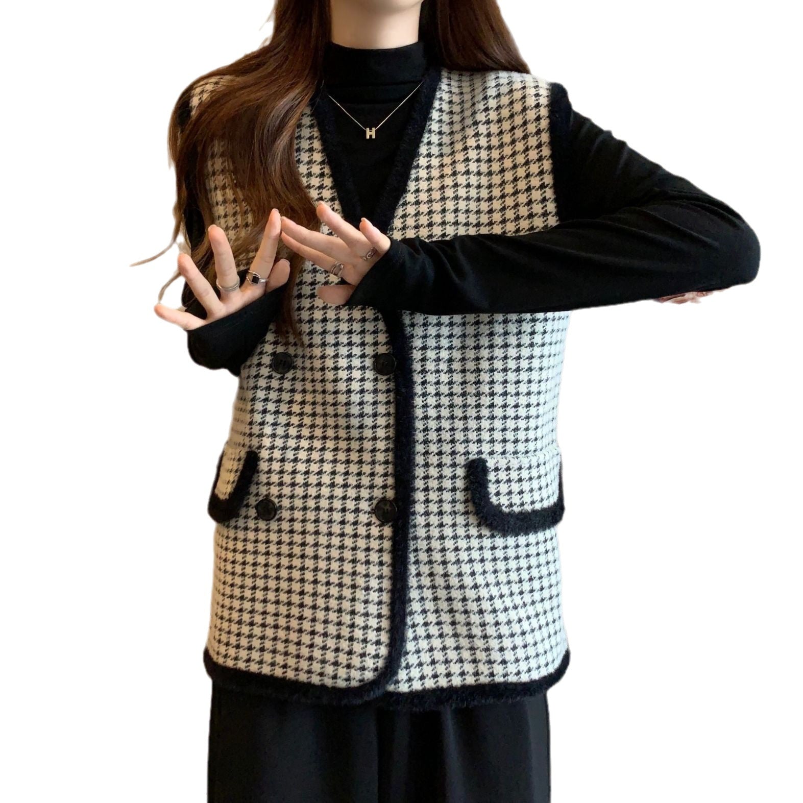 Odette Double-Breasted Structured Vest, lifestyle view