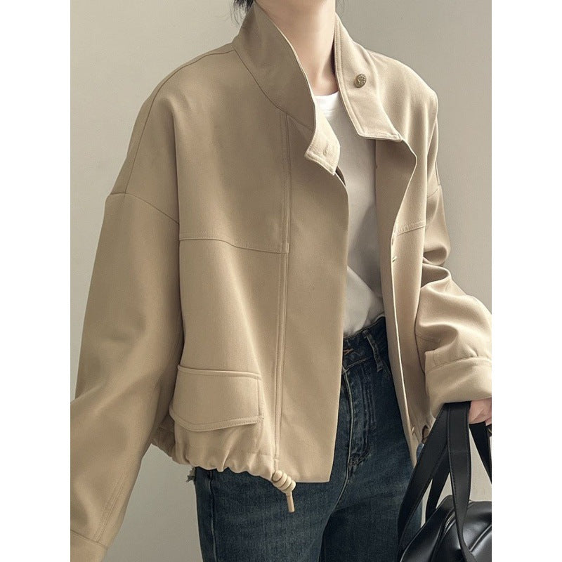Ottoline Oversized Stand-Up Collar Jacket, back view