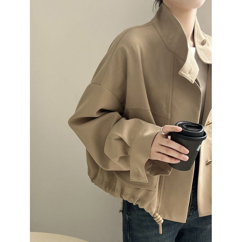 Ottoline Oversized Stand-Up Collar Jacket, side view
