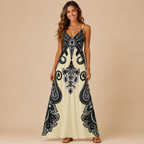 Perrine Maxi Dress Paisley-Print V-Neck Strap