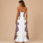 Perrine Maxi Dress Paisley-Print V-Neck Strap