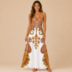 Perrine Maxi Dress Paisley-Print V-Neck Strap