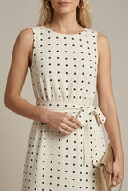 Perrine wrap polka-dot belted midi dress, detail view