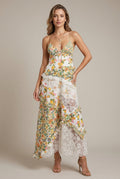 Philippa evening lace V-neck ruffle maxi dress, view 1