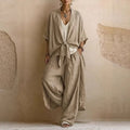 Roxanne kimono top and wide leg trouser set, view 1