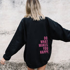 Roxy Back Print Drawstring Hoodie, Black
