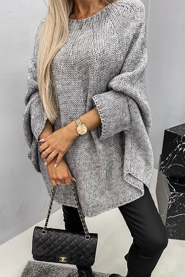 Seraphine Fine-Knit Sweater, Gray