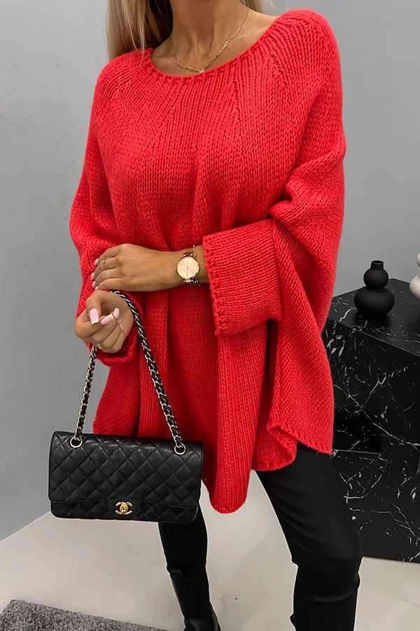 Seraphine Fine-Knit Sweater, Red