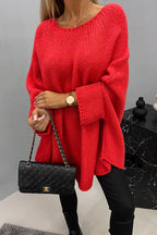 Seraphine Fine-Knit Sweater, Red