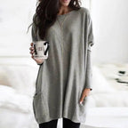 Solene Oversized Tunic With Pockets, back view