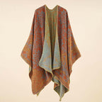 Solenne Reversible Artistic Print Scarf, front view