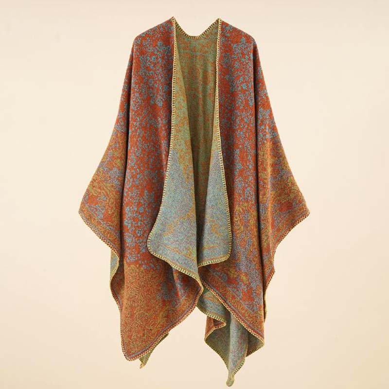 Solenne Reversible Artistic Print Scarf, front view