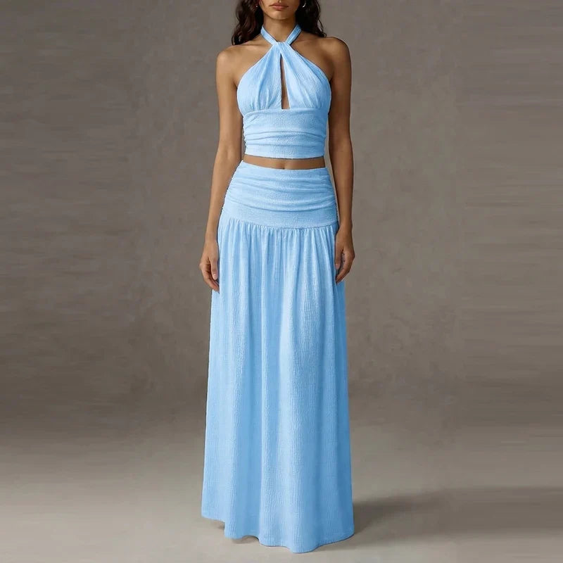 Talullah halter top and maxi skirt set, view 1