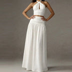 Talullah halter top and maxi skirt set, view 4