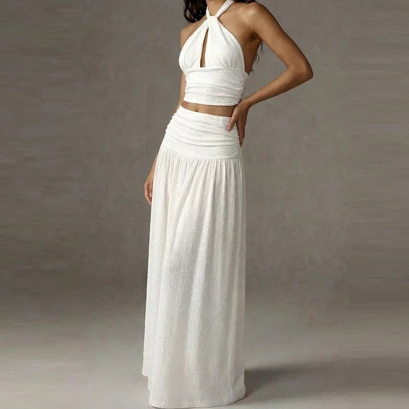 Talullah halter top and maxi skirt set, view 5