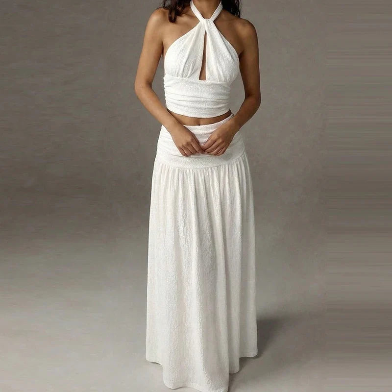 Talullah halter top and maxi skirt set, view 6