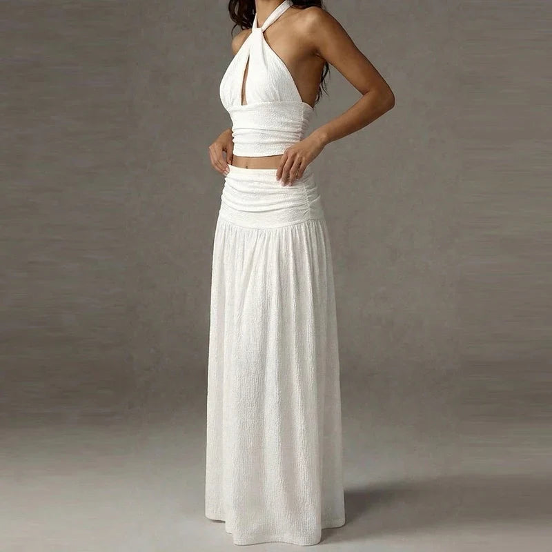 Talullah halter top and maxi skirt set, view 7