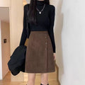 Tessa corduroy mini skirt styled with a structured A-line shape