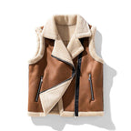 Thea Sherpa Winter Vest, Brown