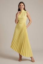 Isabela Maxi Dress Mock Pleated Sleeveless