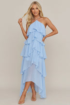 Camila Maxi Dress Floral Halter Tiered